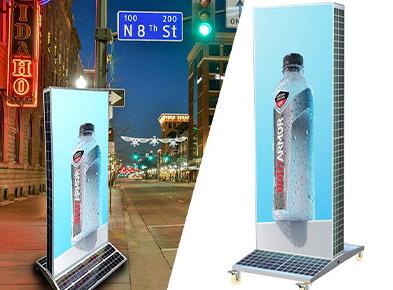 Caja de luz LED impermeable con energía solar