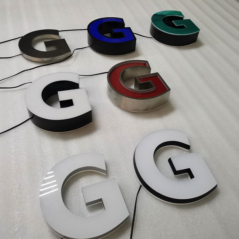 led metal letters