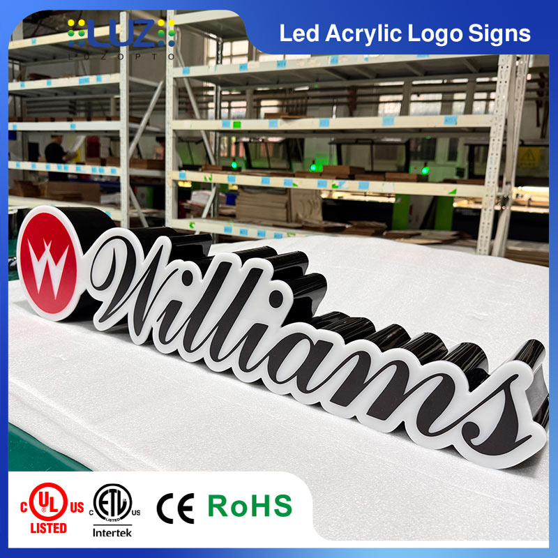 Detailed view of black contoured side profile for acrylic LED light box