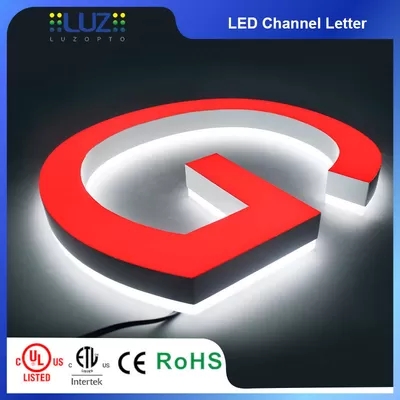 Precision CNC machined solid mini acrylic edge lit LED letters for retail interior
